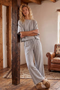 Heather Grey Wide Leg Pant