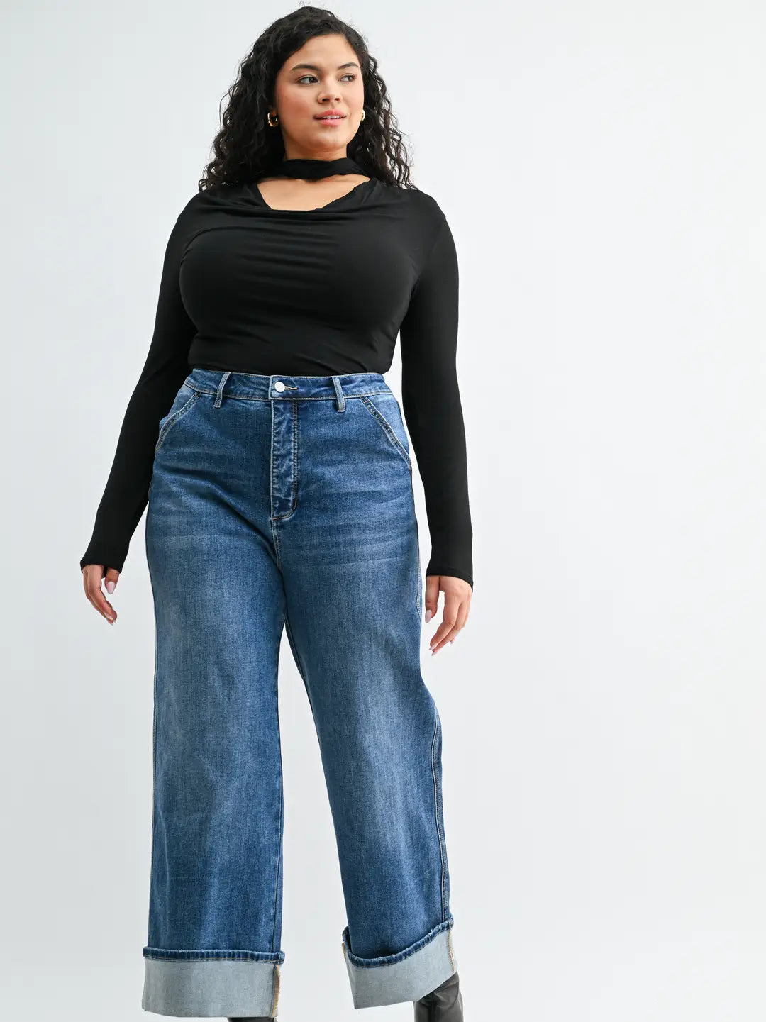 Plus Every Bleu Hidden Button Jean