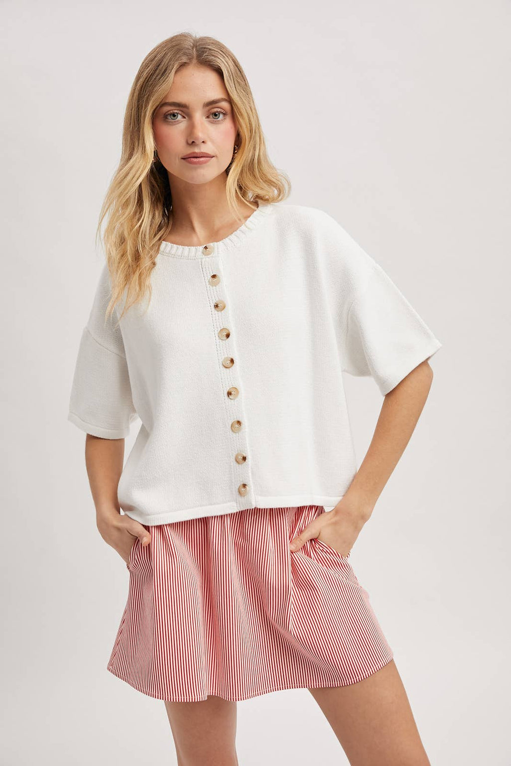 Lemon Button Up Sweater