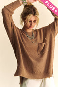 Plus Mocha Relaxed Fit Sweater