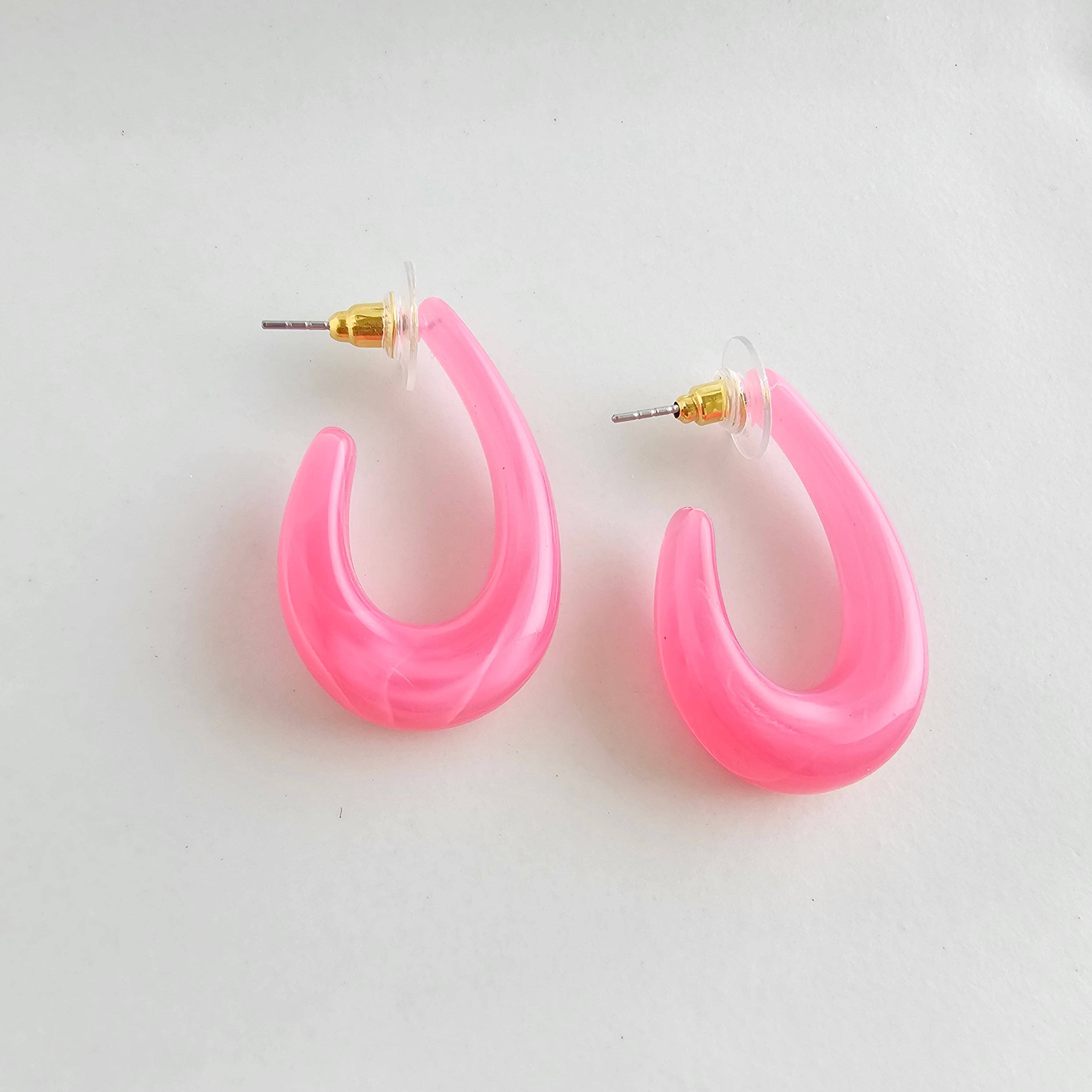 Berry Pink Julie Hoops