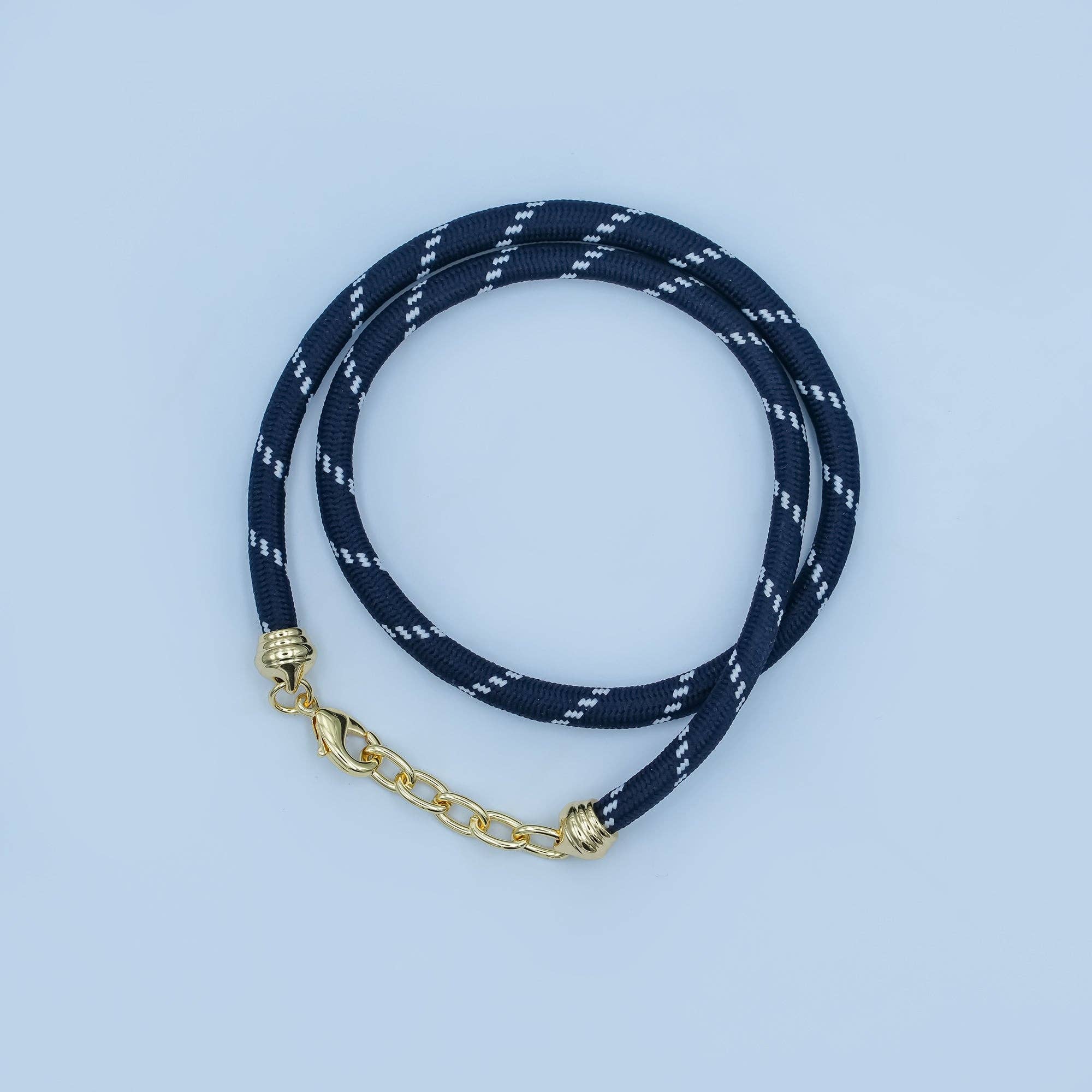 Dark Blue Cord Chain Necklace