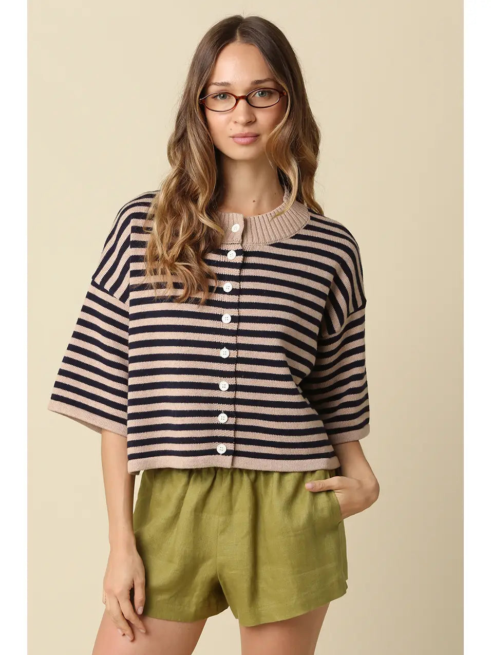 Brown Stripe Top