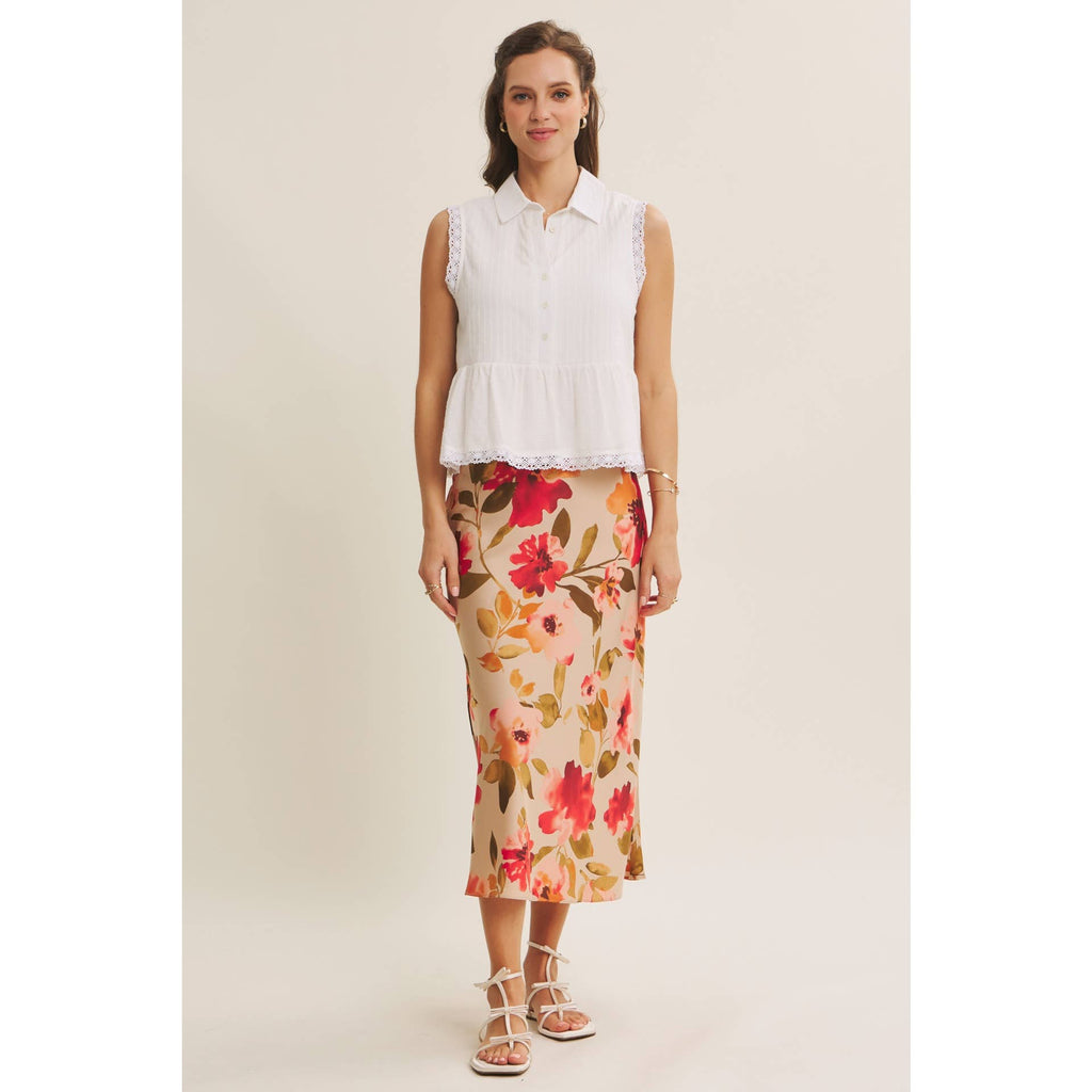 Off White Textured Cotton Blouse
