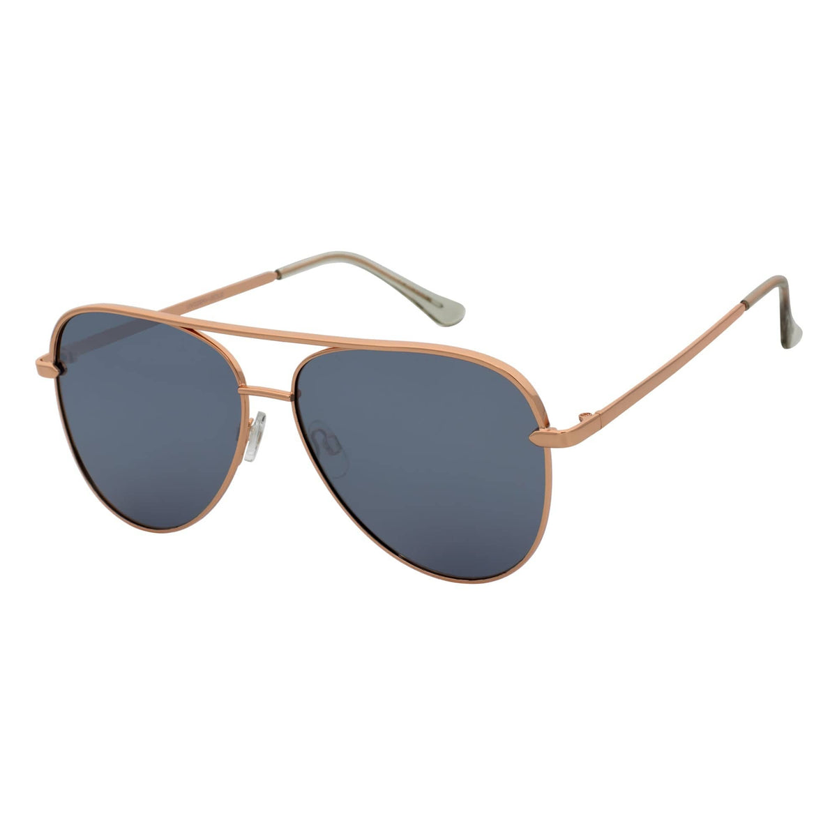 Gold Silver Mirror Oversize Metal Aviator Sunglasses