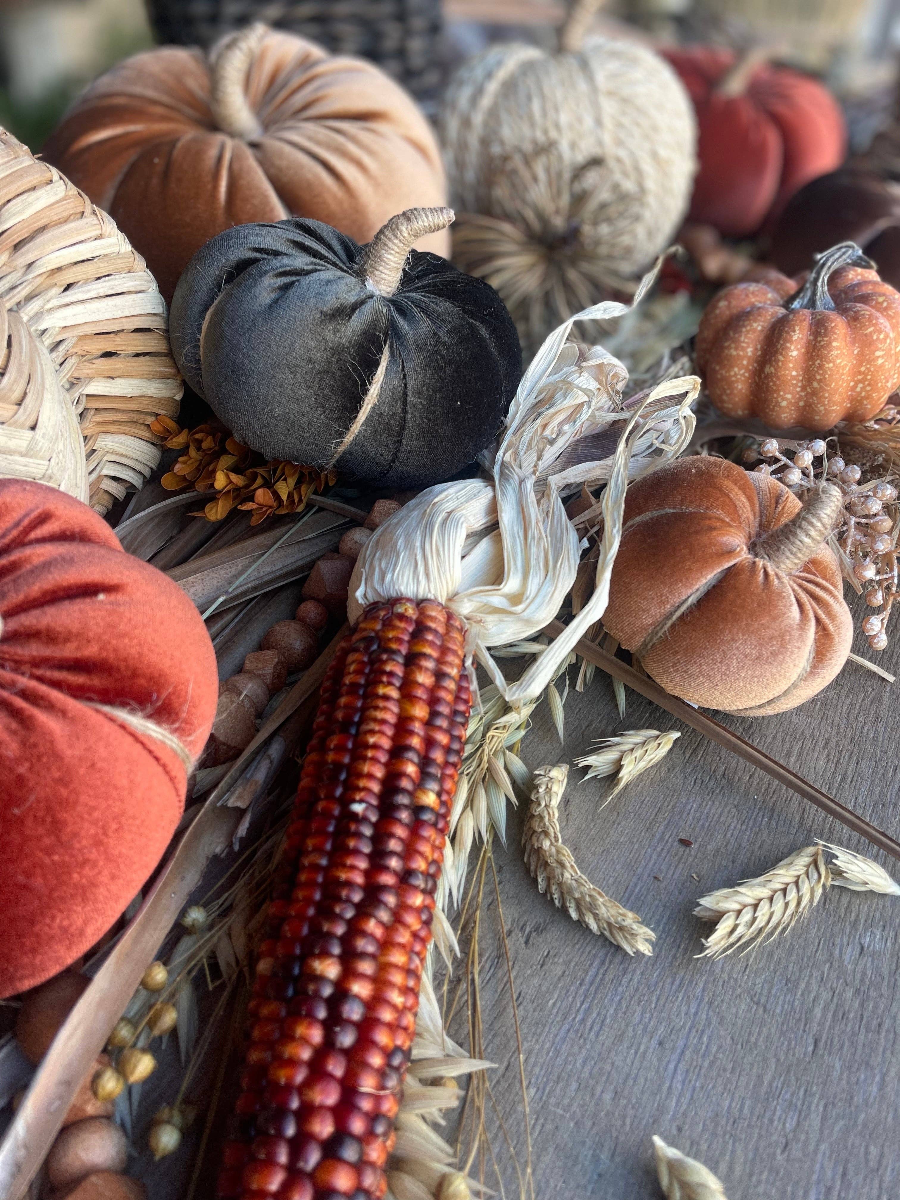 XL Caramel Velvet Fall Pumpkin
