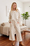 Cream & Black Polka Dot Pants