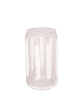 White Striped Soda Can Glass