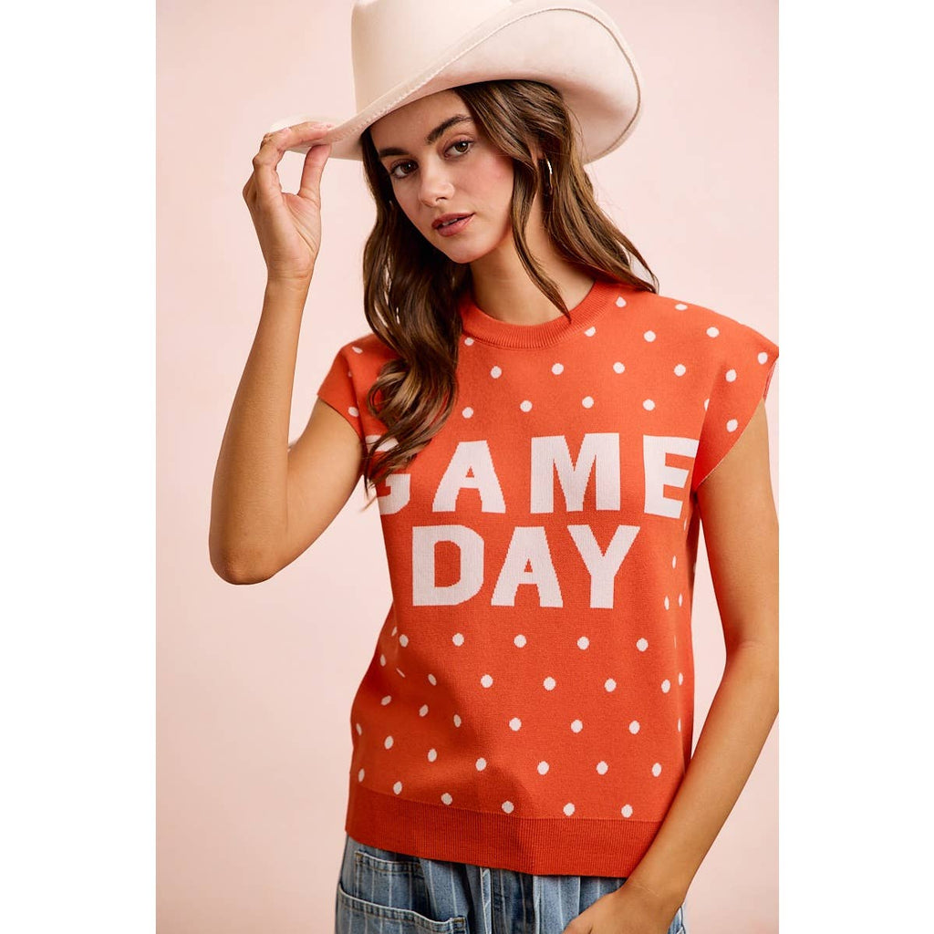 Red Gameday Sleeveless Top