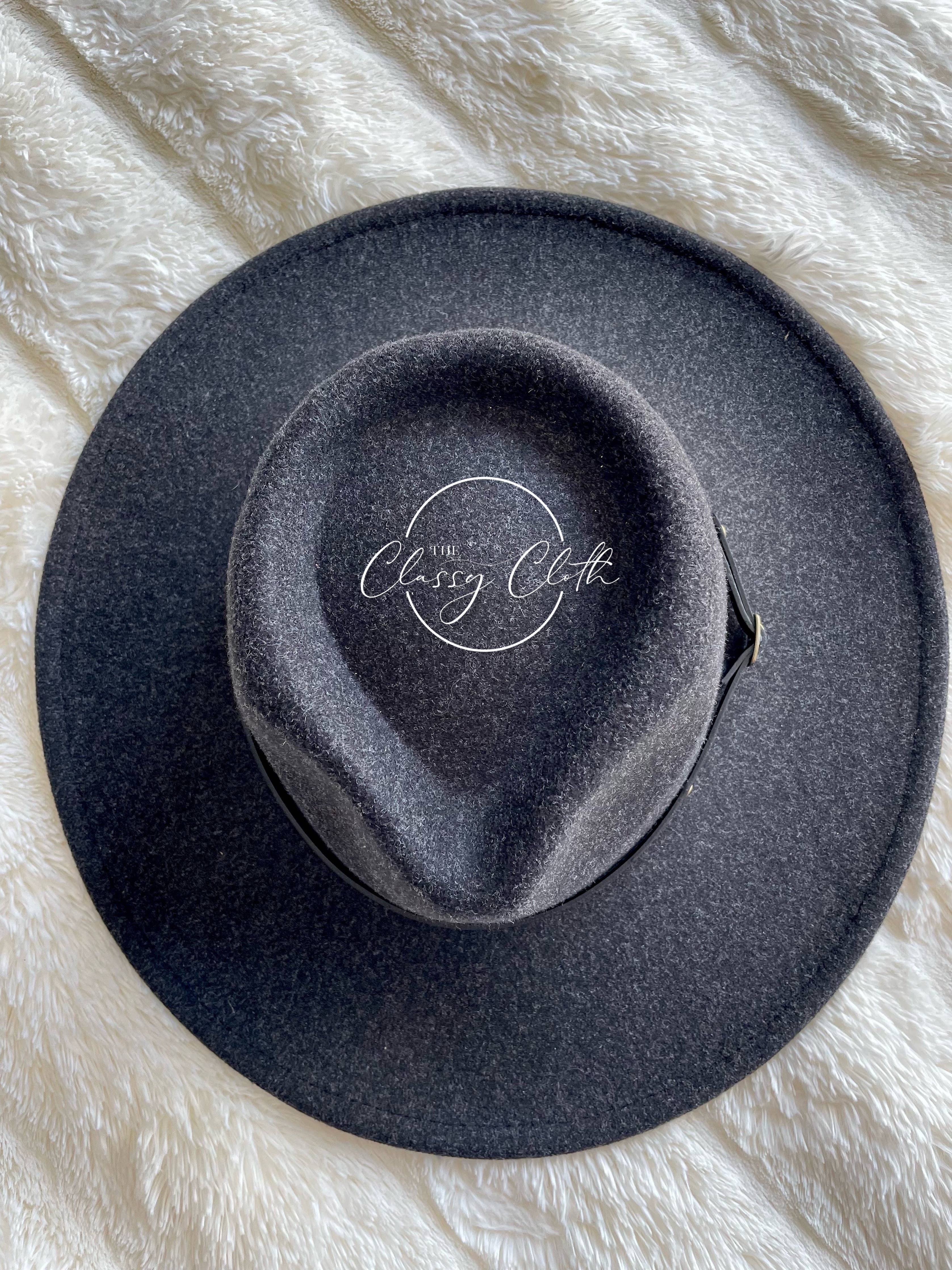 Black Wool Blend Wide Brim Western Hat