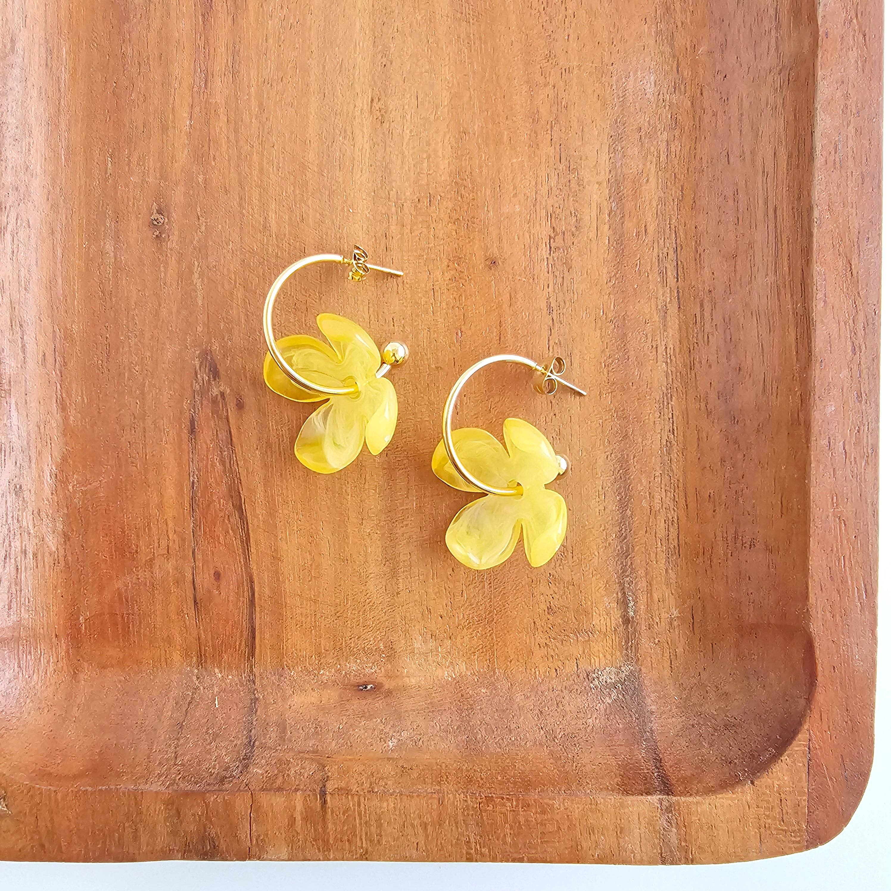 Lemon Yellow Primrose Hoops