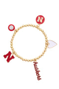 Nebraska Huskers Enamel Stretch Bracelet
