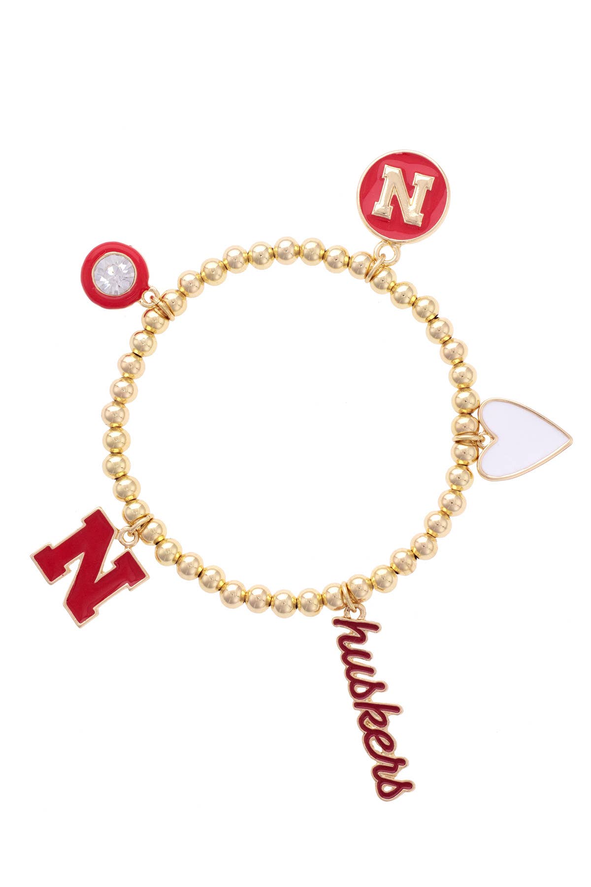 Nebraska Huskers Enamel Stretch Bracelet