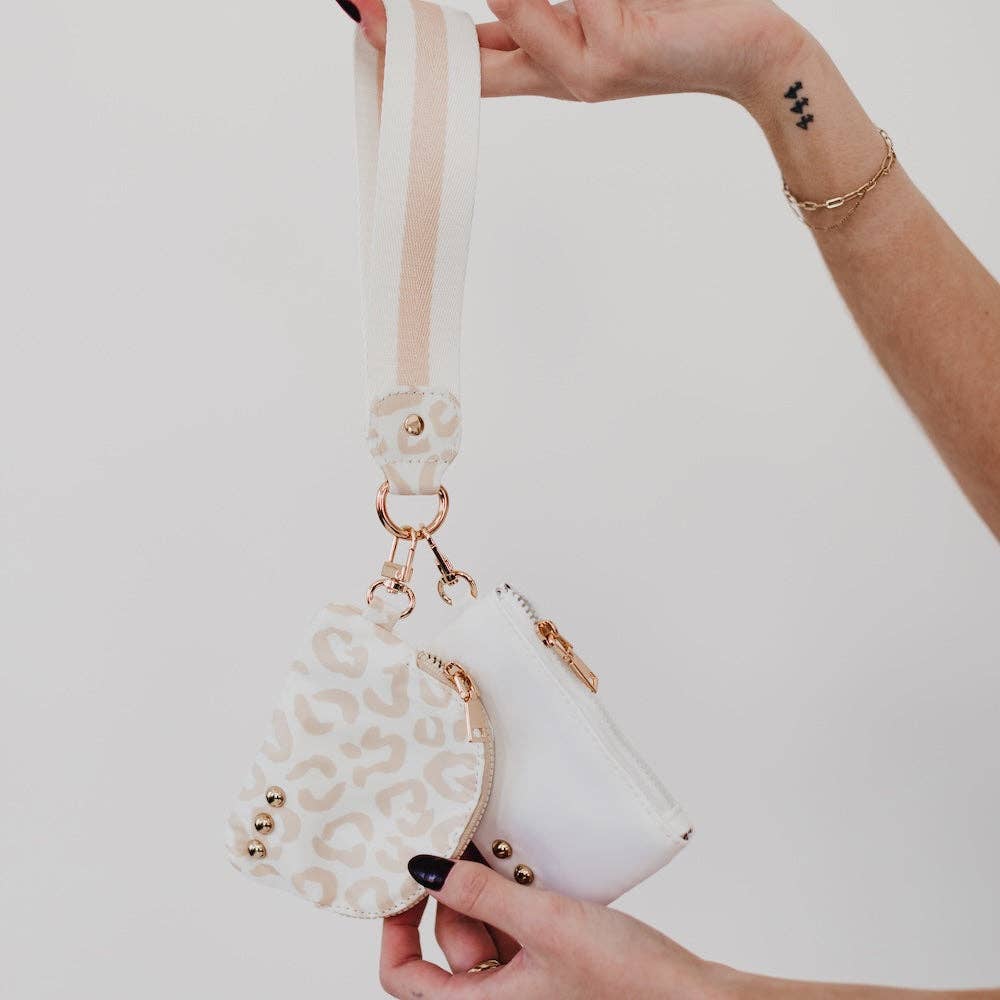 Pink Dual Pouch Wristlet