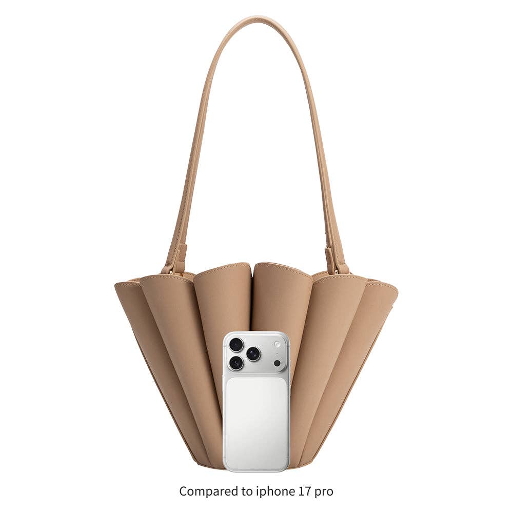 Shellie Yellow Recycled Vegan Leather Shoulder Bag