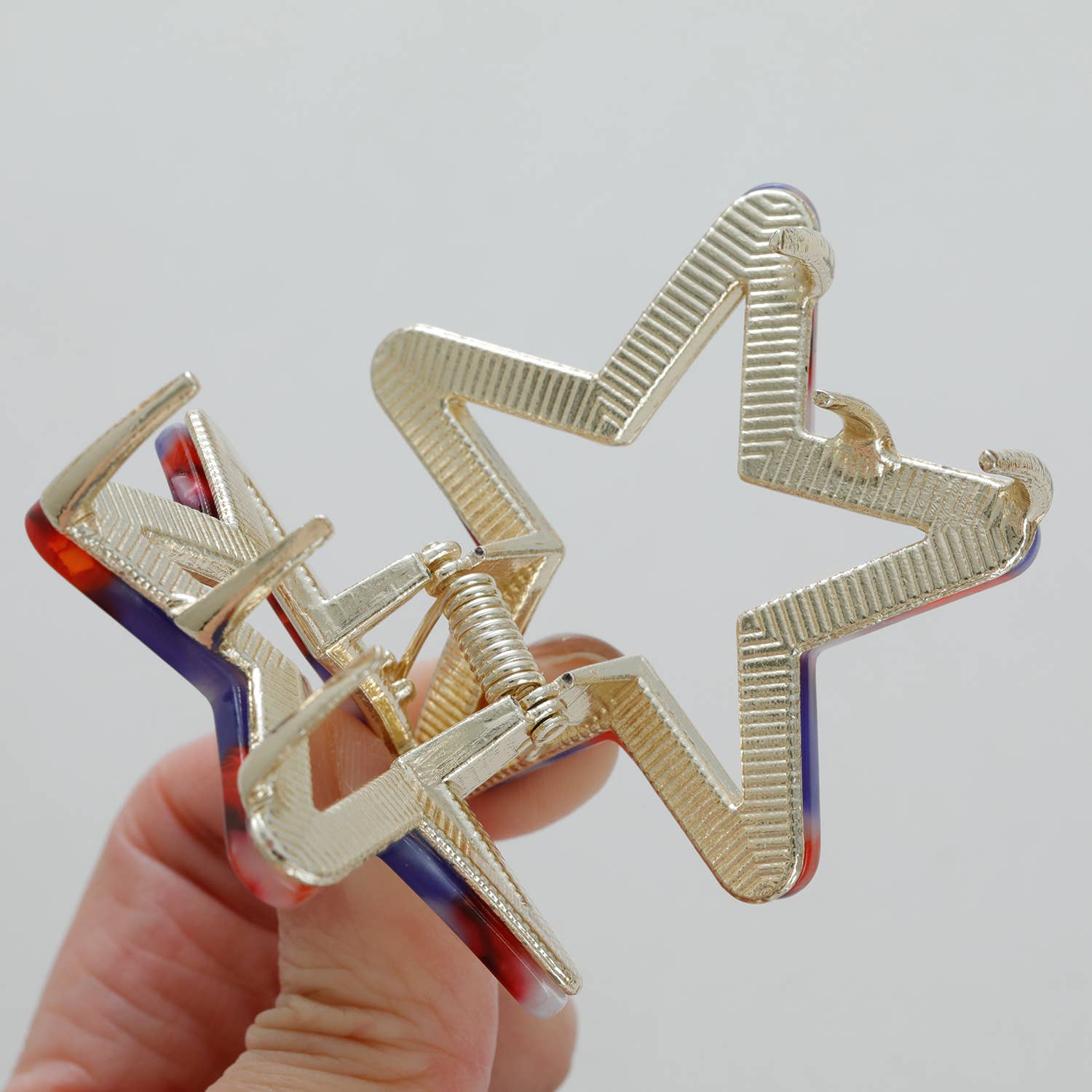 Americana Star Metal Claw Clip
