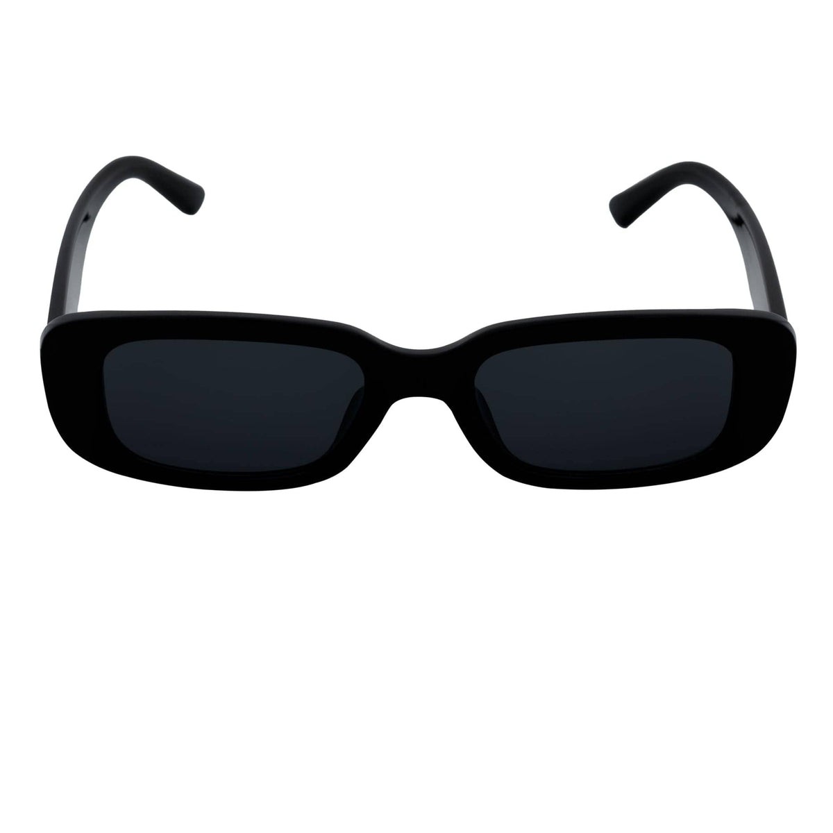 Gloss Black Smoke Small Rectangle Sunglasses