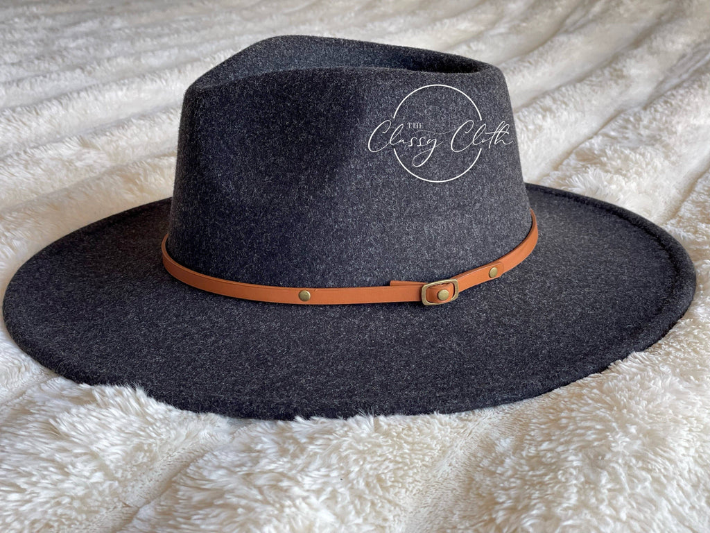 Black Wool Blend Wide Brim Western Hat