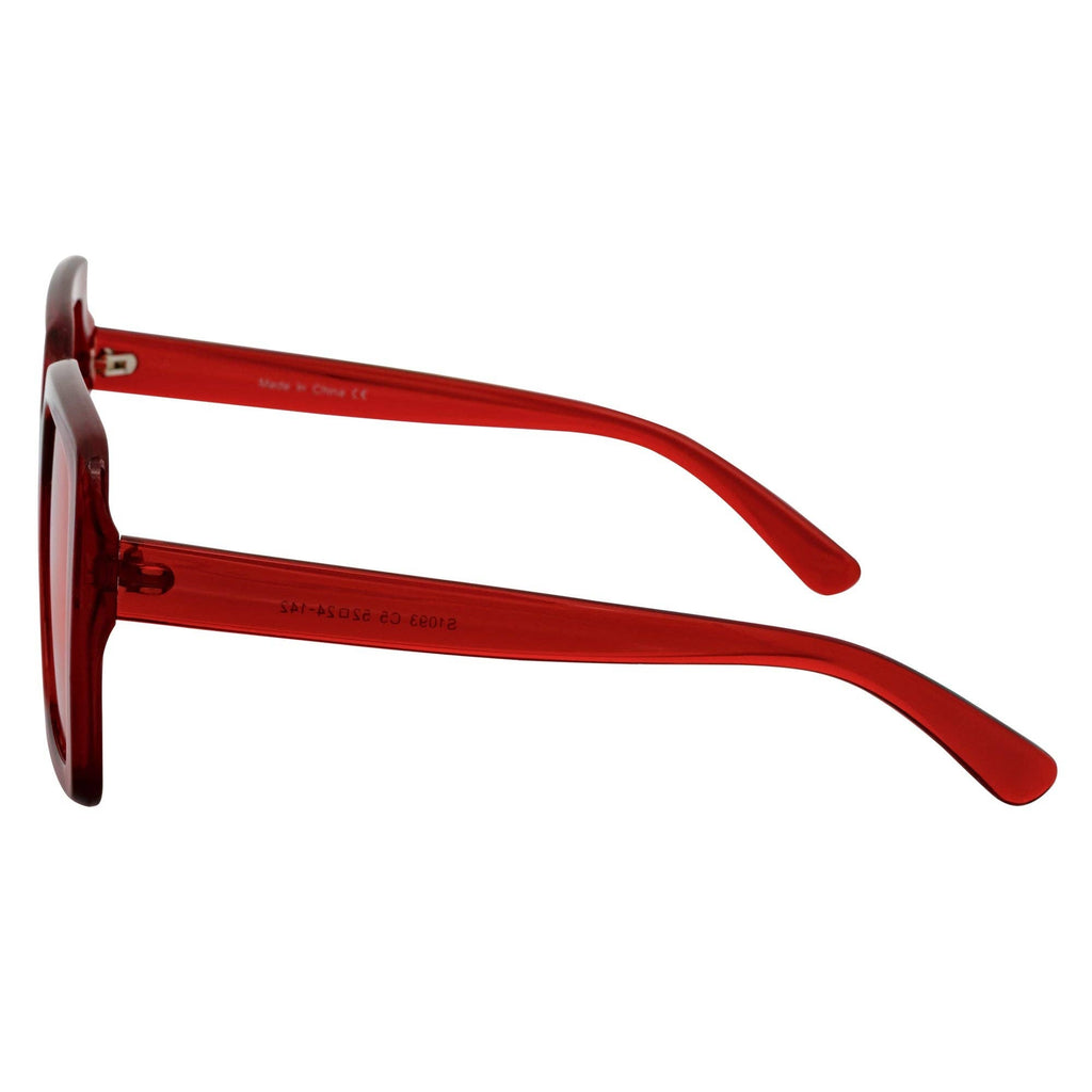 Red Oversize Square Sunglasses
