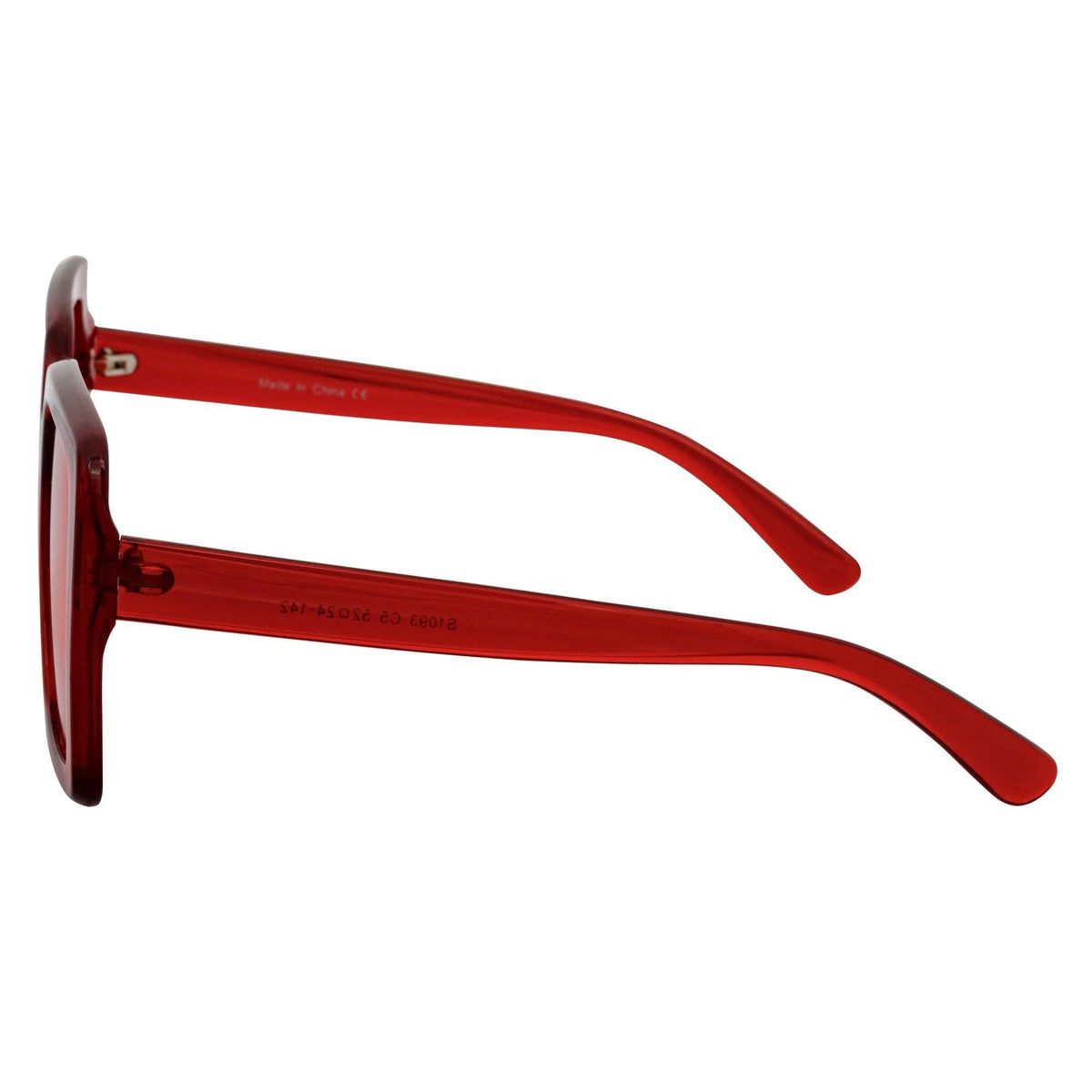 Red Oversize Square Sunglasses