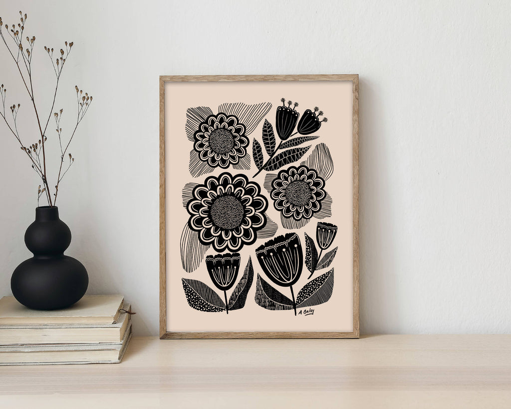 All is Well - Folk Art Nature Illustration