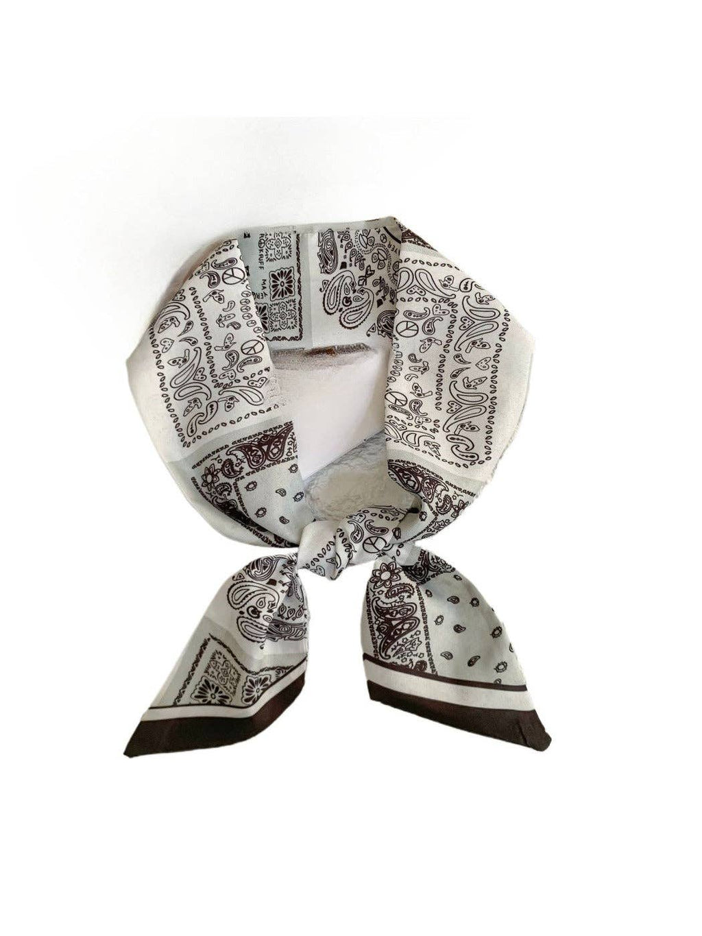 White French Elegance Vintage Paisley Slim Scarf