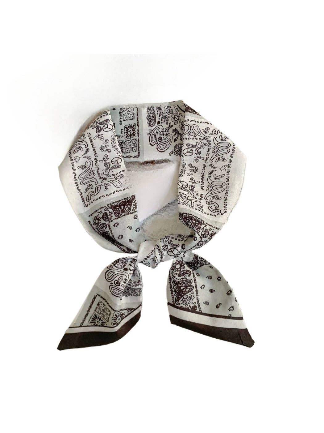 White French Elegance Vintage Paisley Slim Scarf