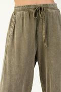 Faded Olive Terry Knit Pants