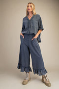 Plus Smoke Washed Cotton Gauze Bottoms