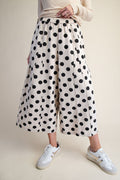 Natural Dots Wide Leg Pant