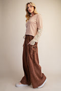 Plus Coffee Mineral Washed Terry Pants