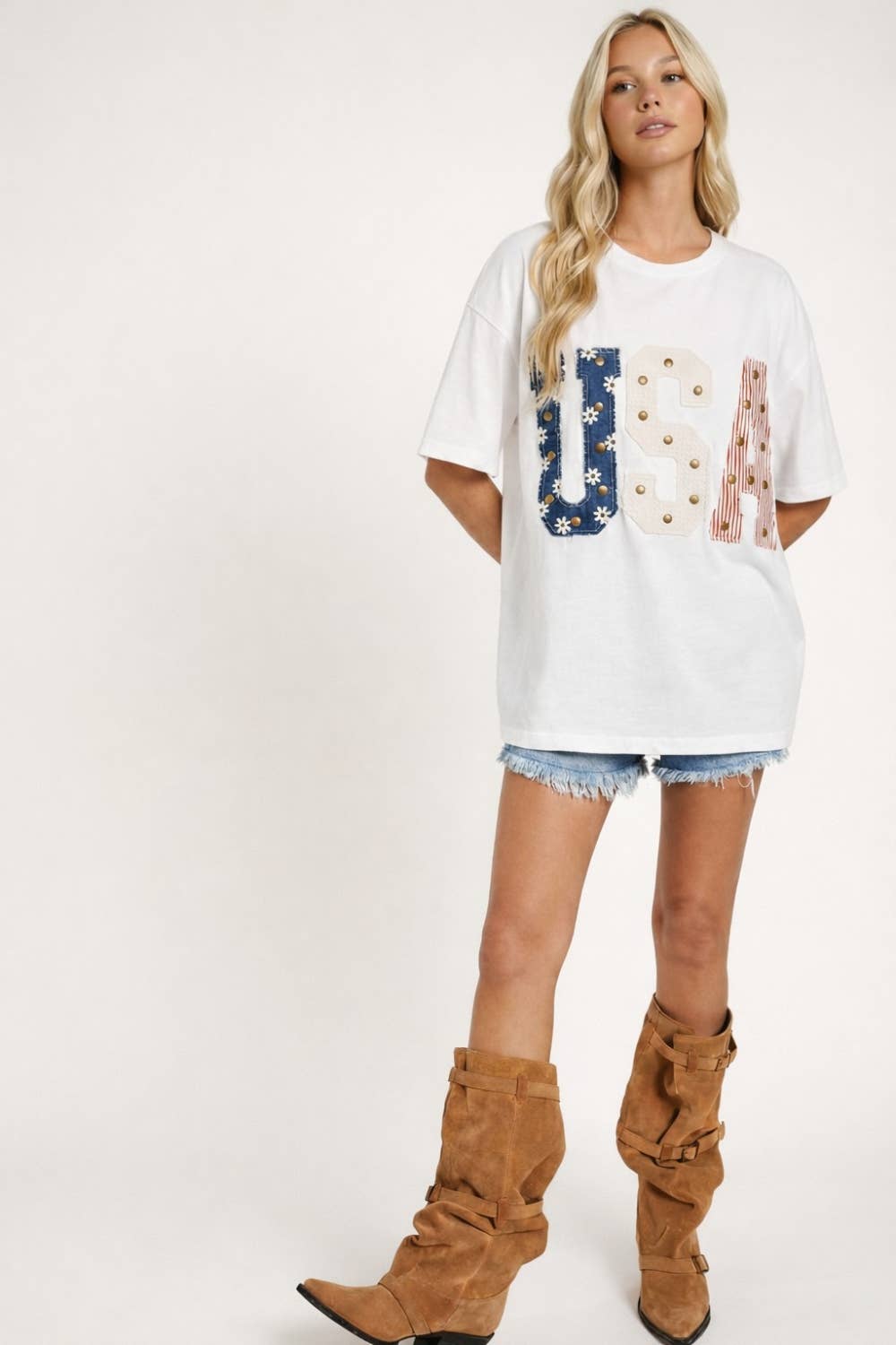 White USA Graphic Tee
