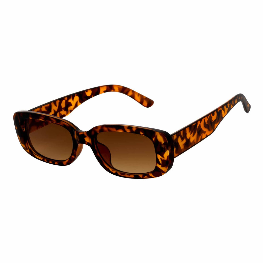 Tortoise Amber Fade Small Rectangle Sunglasses