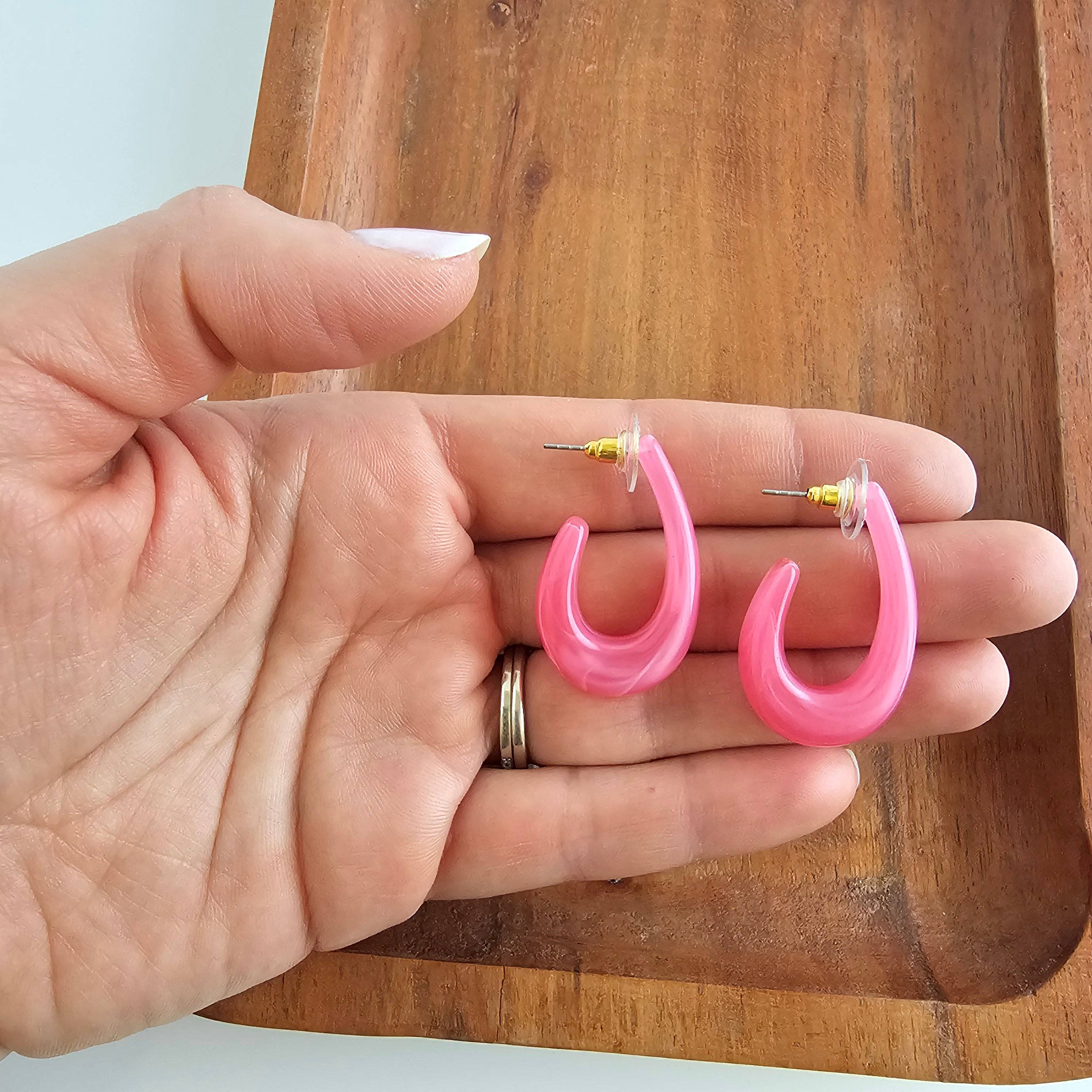 Berry Pink Julie Hoops