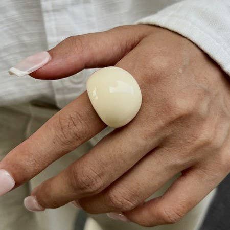 Wine Chunky Glossy Acrylic Ring