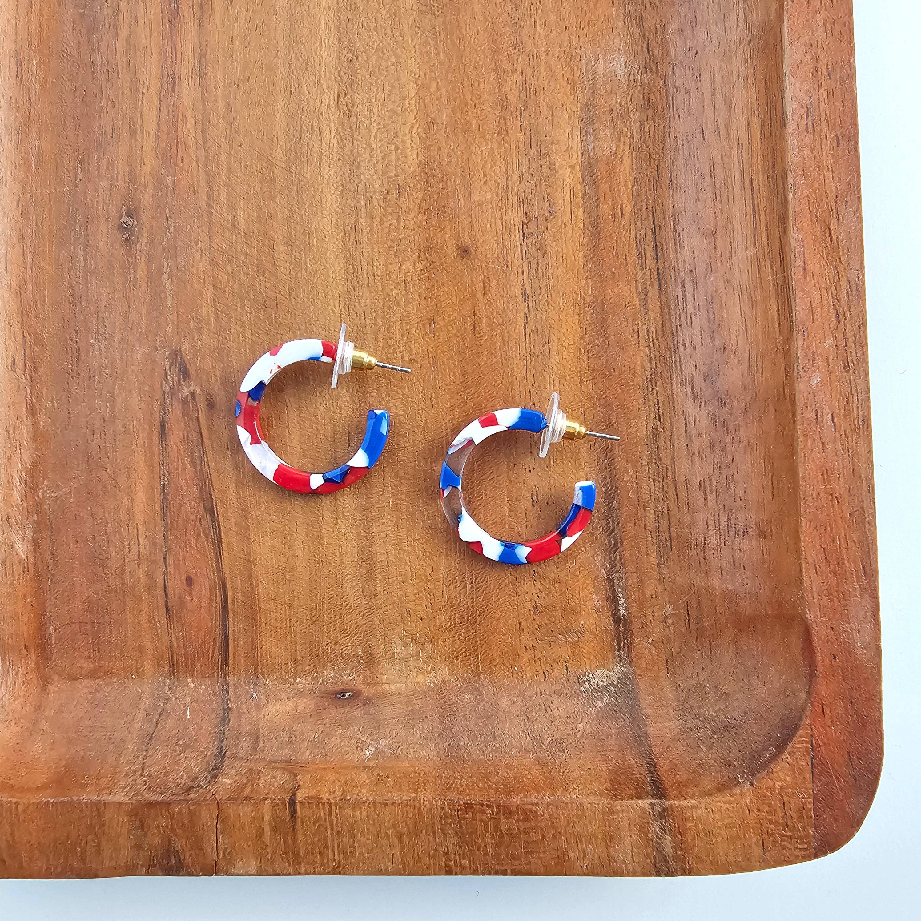Red, White & Blue Cam Mini Hoops