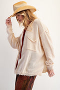Plus Oatmeal Knitted Sweater