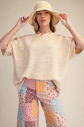 Plus Peach Lemon Eyelet Lace Top