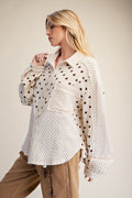 Plus Polka Dot Gauze Top