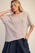 Washed Waffle Top