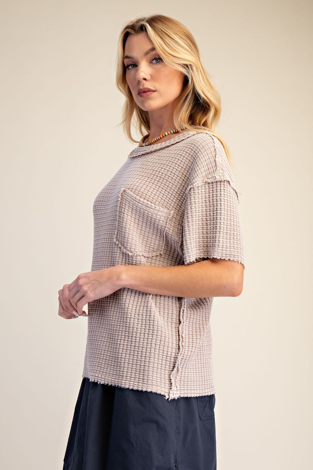 Washed Waffle Top