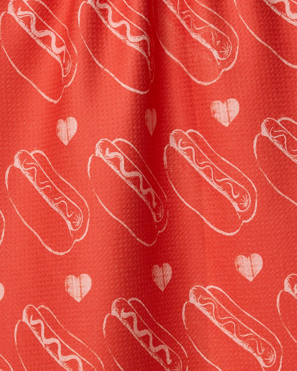 Red Lovely Franks Tea Towel