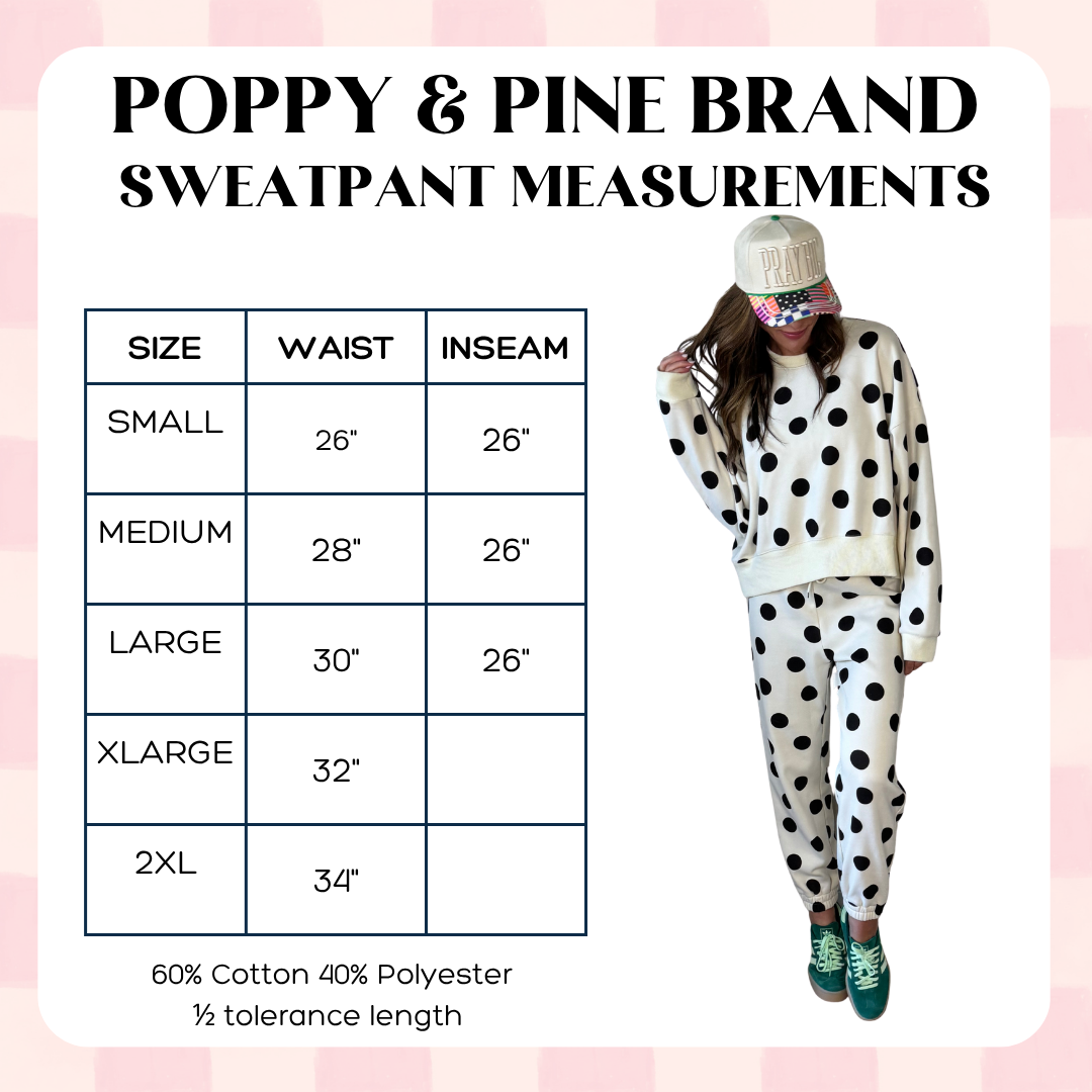 Blush Polka Dot Sweatpants