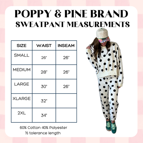 Blush Polka Dot Sweatpants