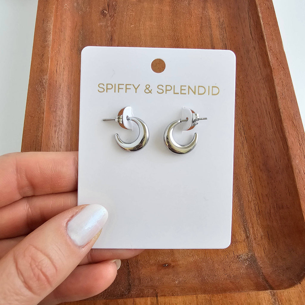 Silver Mini Luxe Selena Hoops