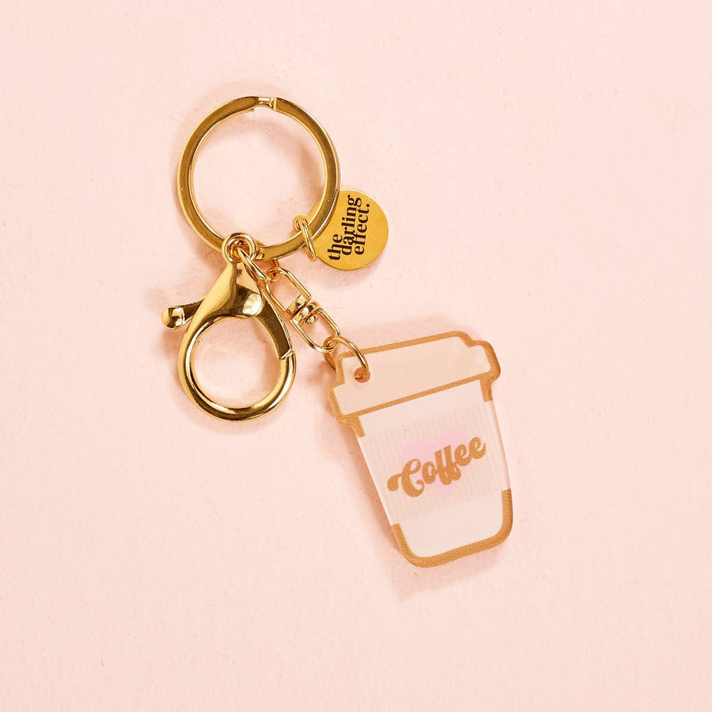 Coffee Cup Acrylic Keychain