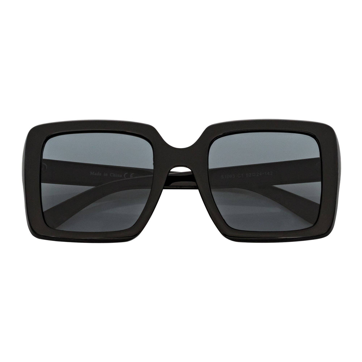 Smoke Oversize Square Black Sunglasses Smoke