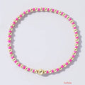 Fuchsia Boho Beaded Bracelet