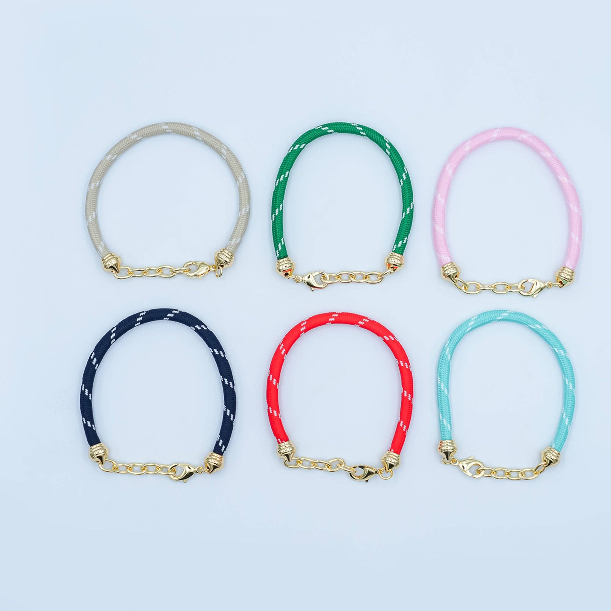 Light Blue Cord Chain Bracelet