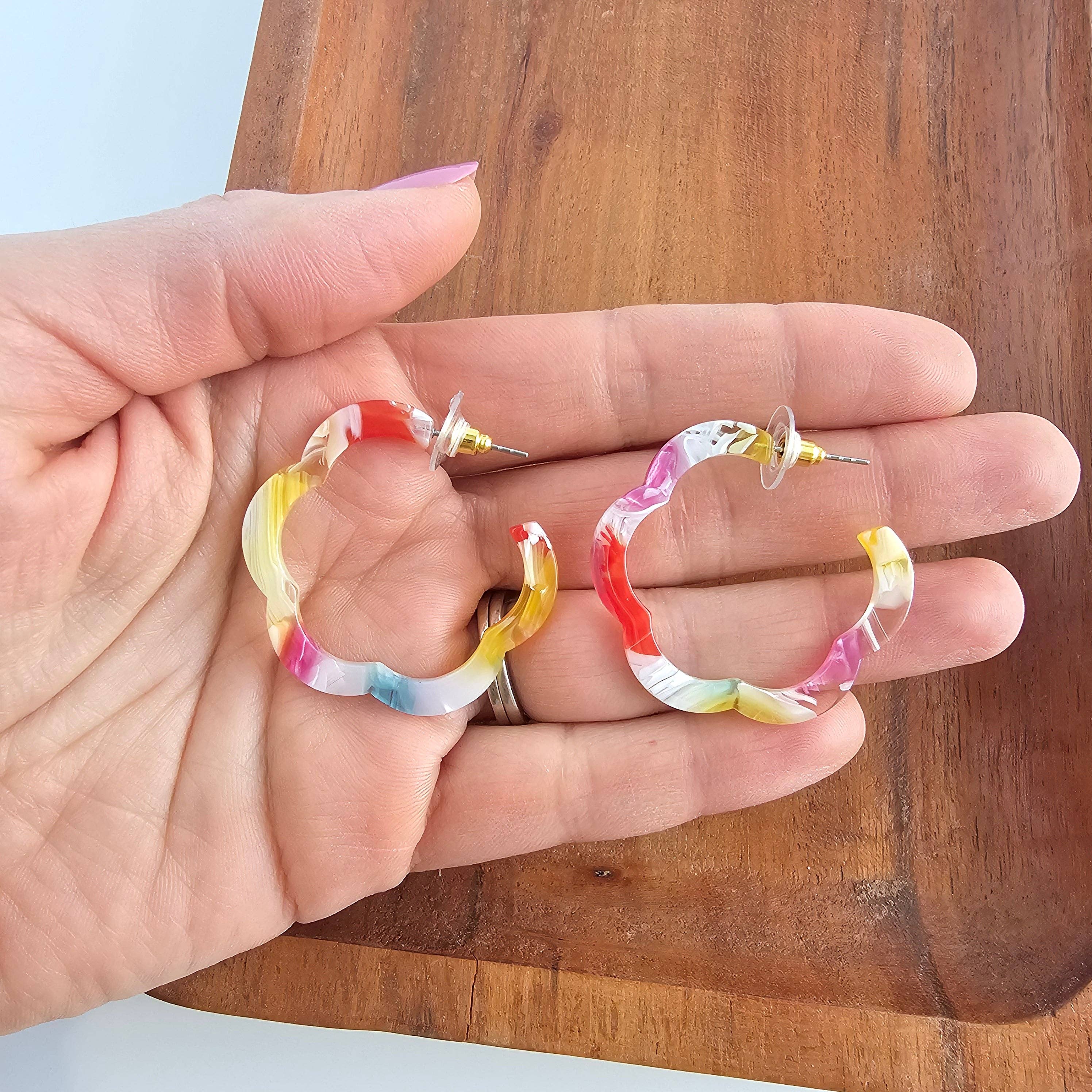 Technicolor Posey Hoops